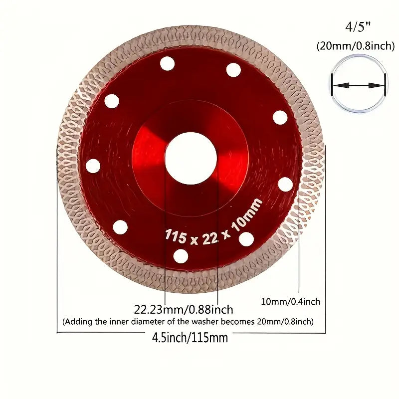 Disc diamantat 115mm, Ultra Subtire,destinat pentru taieturi la 45 grade