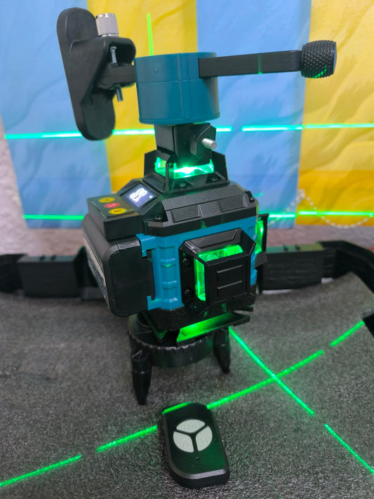 Laser Profesional 16 linii Verzi 3D Cu 2 bateriii 5AH