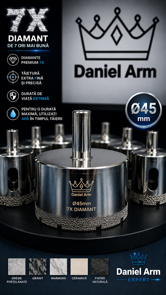 Carotă Diamantată Brazată 45 mm pentru autofiletanta Daniel Arm