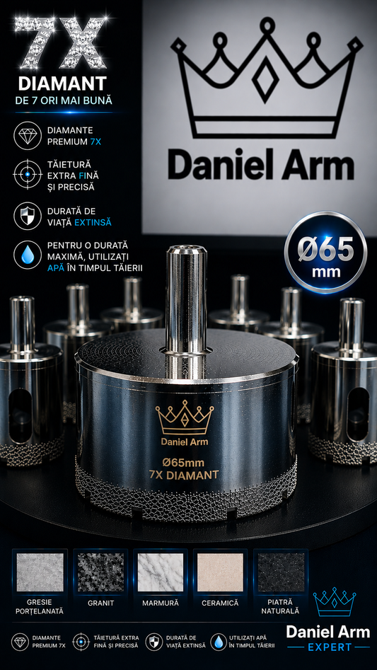 Carotă Diamantată Brazată 65 mm pentru autofiletanta Daniel Arm