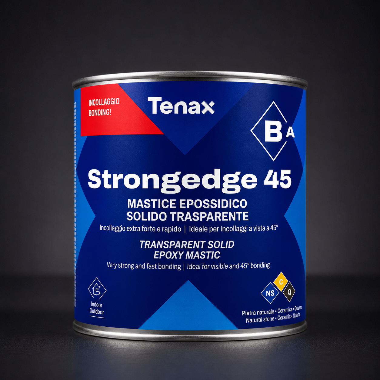 Tenax Strongedge 45 B– Adeziv Epoxidic Transparent pentru Îmbinări la 45° exterior si interior – Component B – 500 g