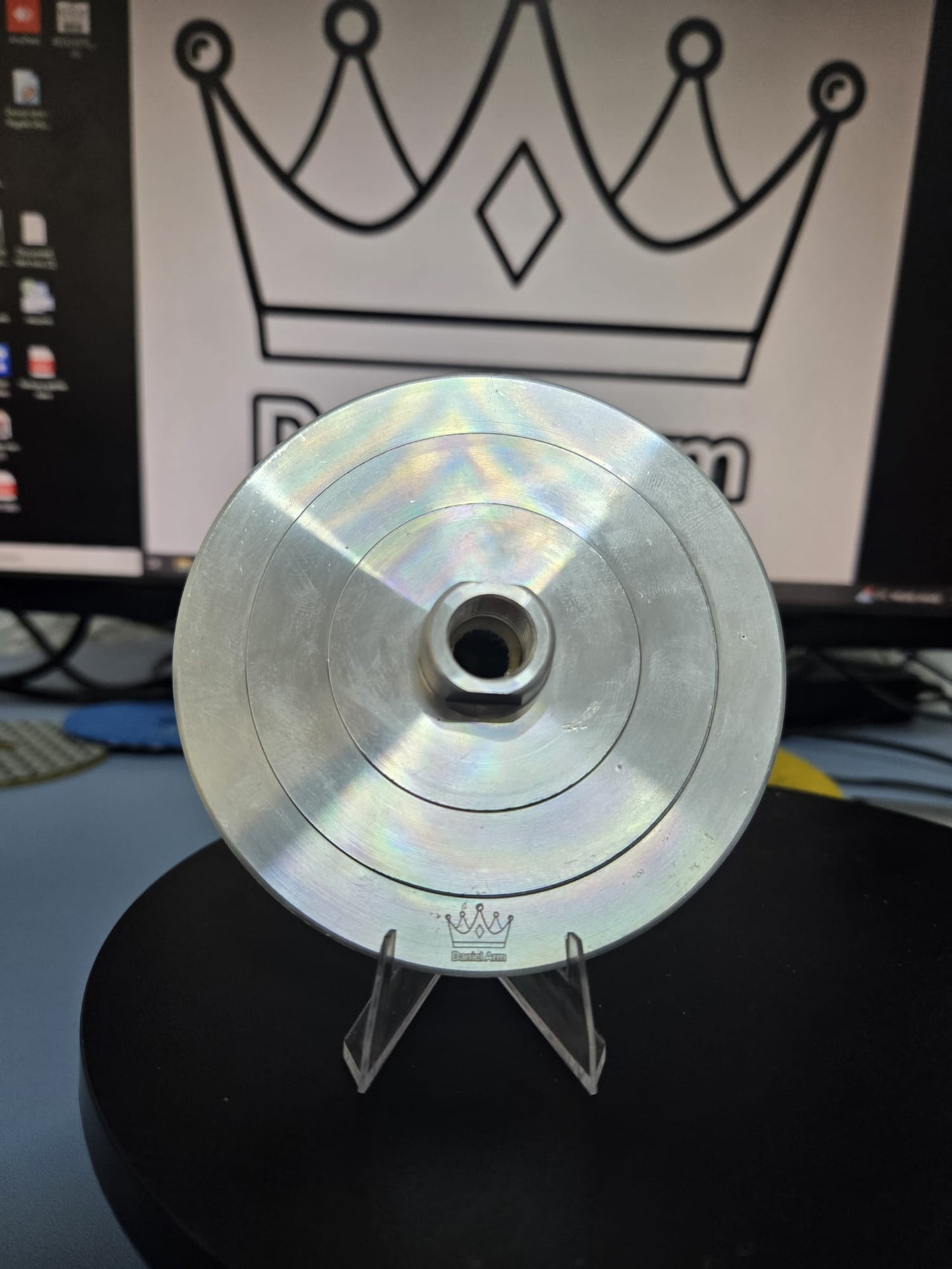 Pad suport profesional Ø100 mm aluminiu slim cu filet M14 pentru polizor unghiular