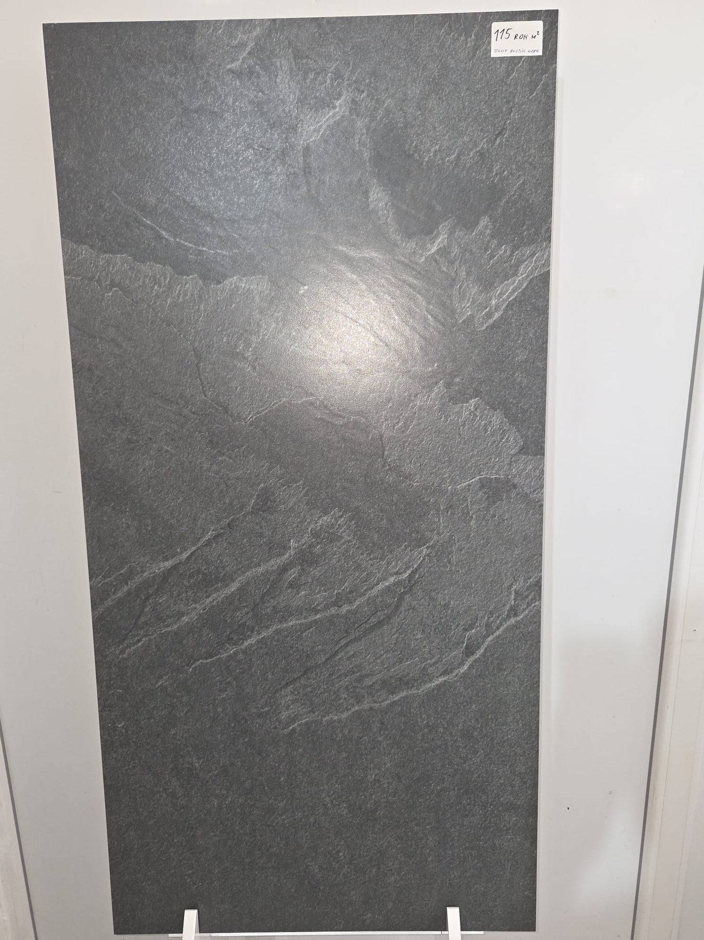 Gresie Stone Austin Nero Portelanata Mata, Rectificata pentru Terase si Balcoane