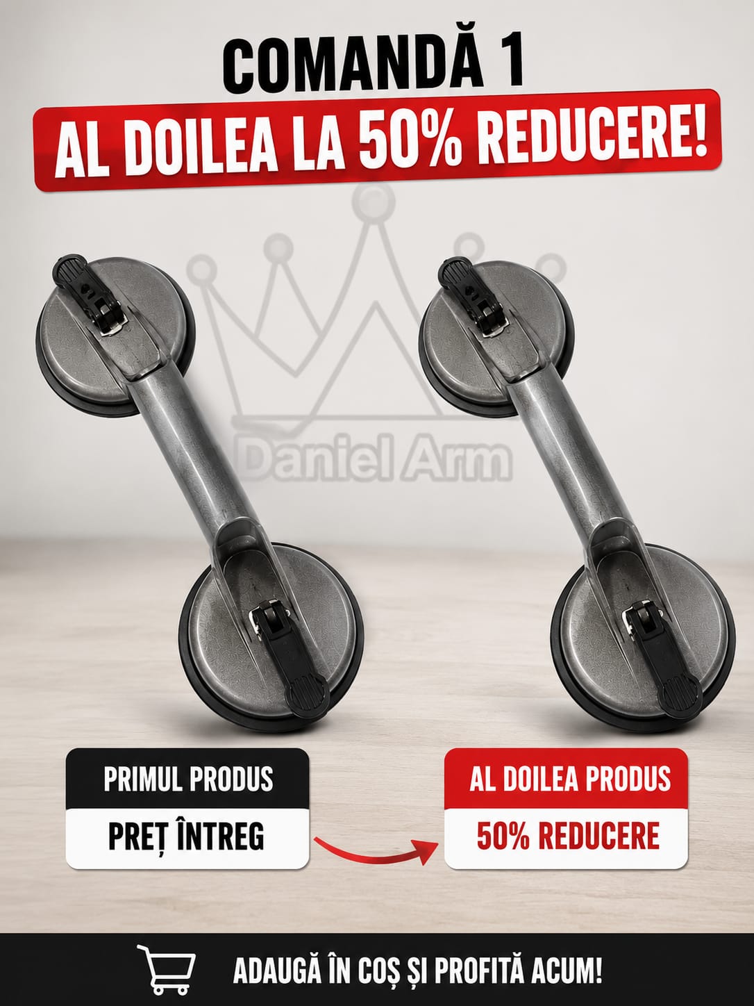 2 Ventuze duble din aluminiu pentru gresie si faianta 1+1 la 50% reducere